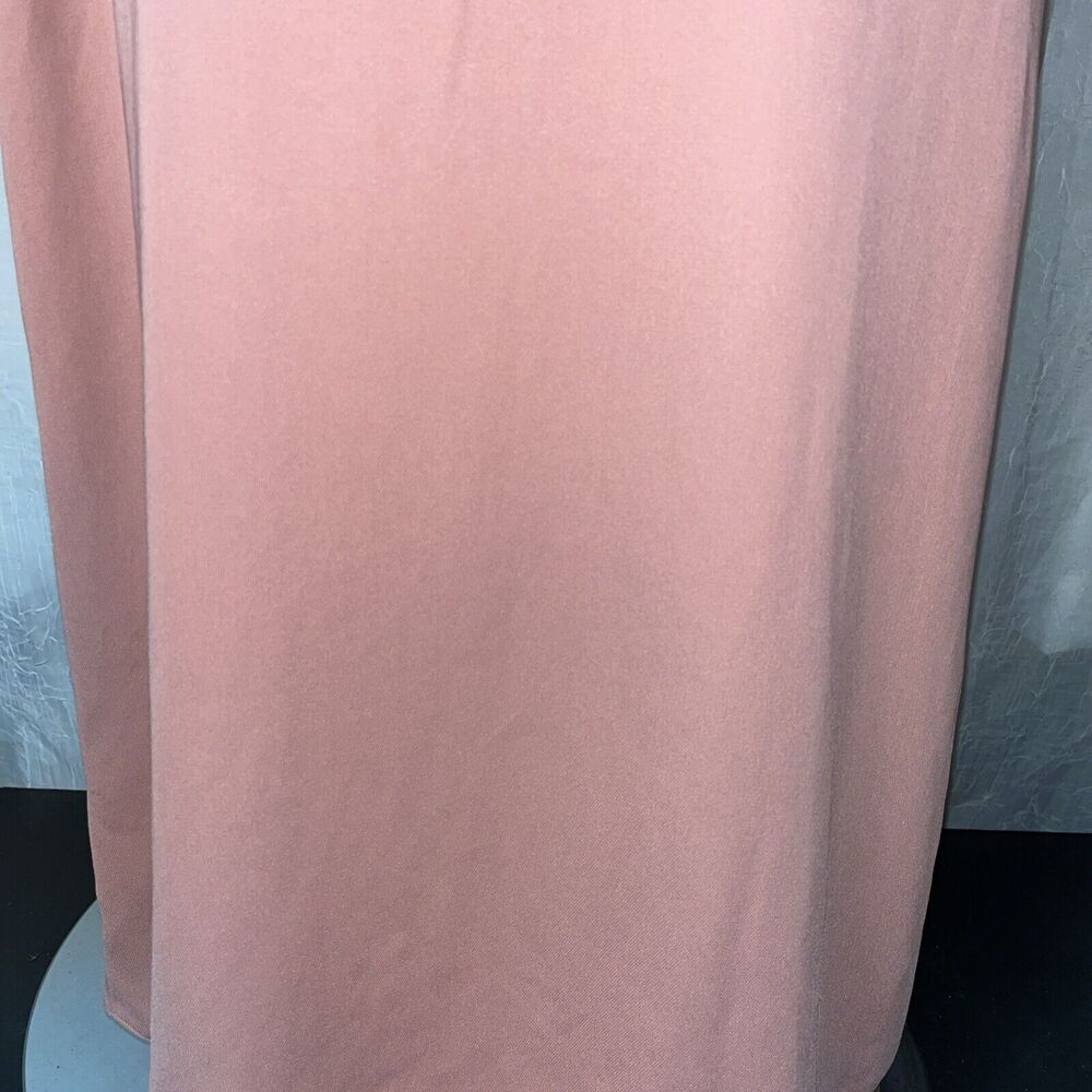ASOS DESIGN collared wrap midi dress with tie belt in terracotta Size 2 - Picture 9 of 10